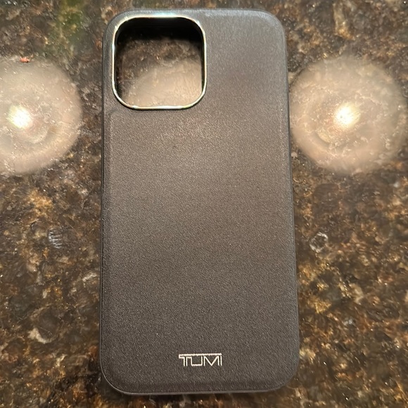 Tumi Other - Tumi black leather iPhone 14 pro max case NWOT